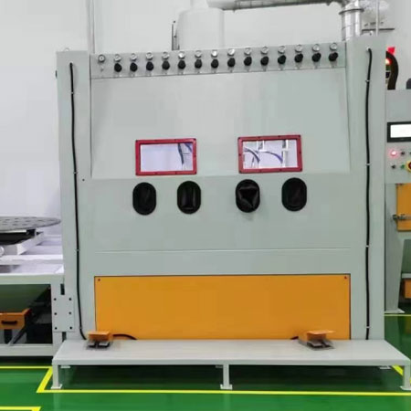 渝中高效生产，从箱体手动喷砂机开始，提升零部件质量